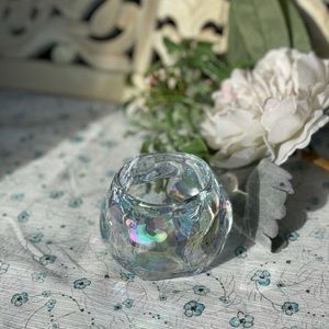 Iridescent Glass Votive Holder